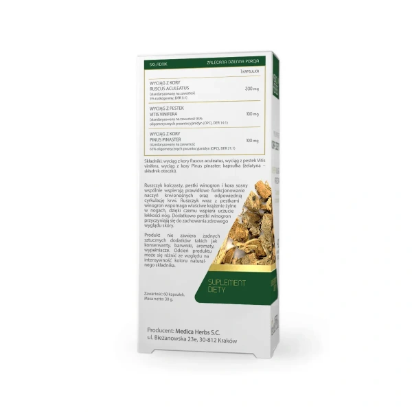 MEDICA HERBS Ruszczyk Grape seeds Pine bark (circulatory system) 60 capsules