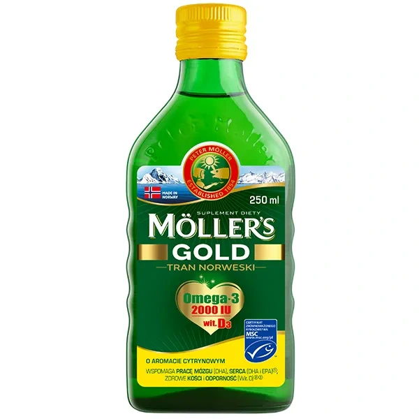 MOLLERS GOLD Norwegian Fish Oil (Omega-3) 250ml Lemon