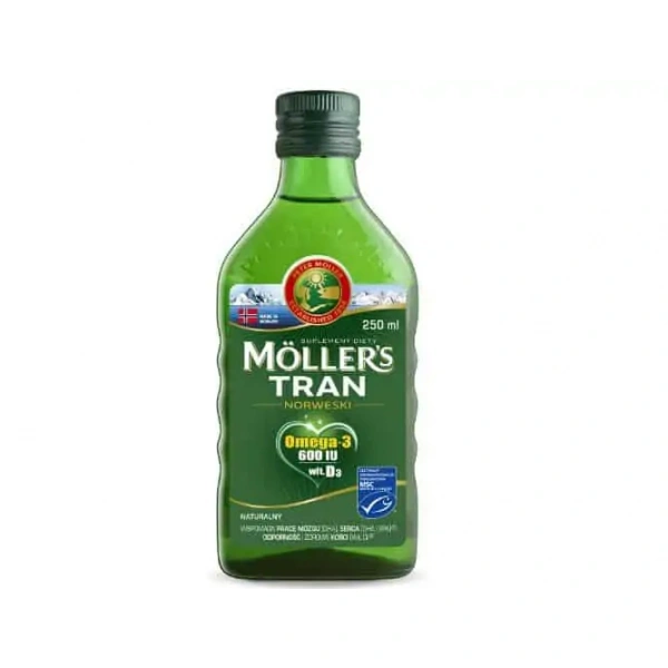 MOLLERS Tran Norweski Naturalny (Omega-3 EPA, DHA) 250ml