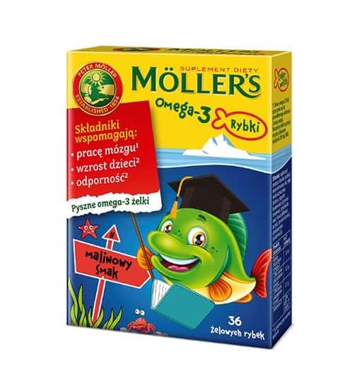 MOLLERS Omega-3 Rybki (EPA, DHA dla Dzieci) 36 Żelków