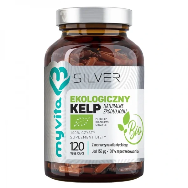MYVITA Kelp BIO Jod Silver (Iodine deficiency, hypothyroidism) 120 vegan capsules