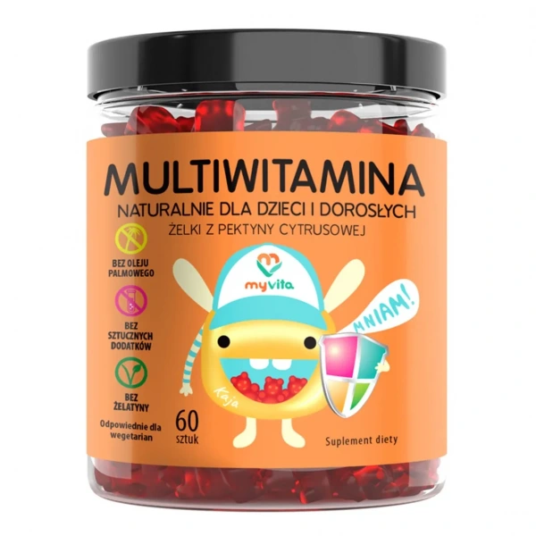 MYVITA Multiwitamina (Naturalne żelki dla dzieci i dorosłych) 60 Żelków