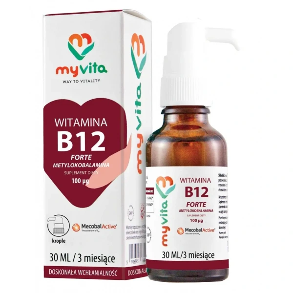 MYVITA Vitamin B12 FORTE (Methylcobalamin MecobalActive) 30ml