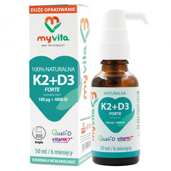 MYVITA Vitamin K2 + D3 FORTE Quali-D VitaMK7 50ml