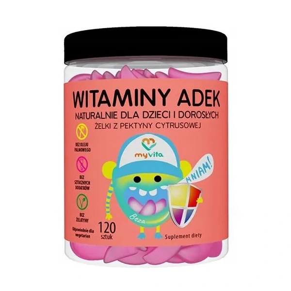 MYVITAL Natural Vitamin ADEK Jelly (For children and adults) 120 Gummies