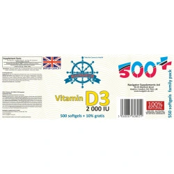 NAVIGATOR Vitamin D3 2000 IU 550 kapsułek żelowych