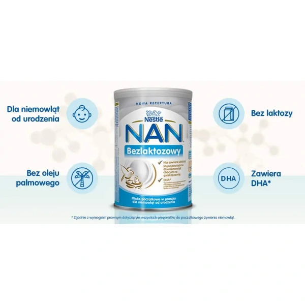 NESTLE NAN Expert Lactose Free (For infants with lactose intolerance and diarrhea) 6 x 400g
