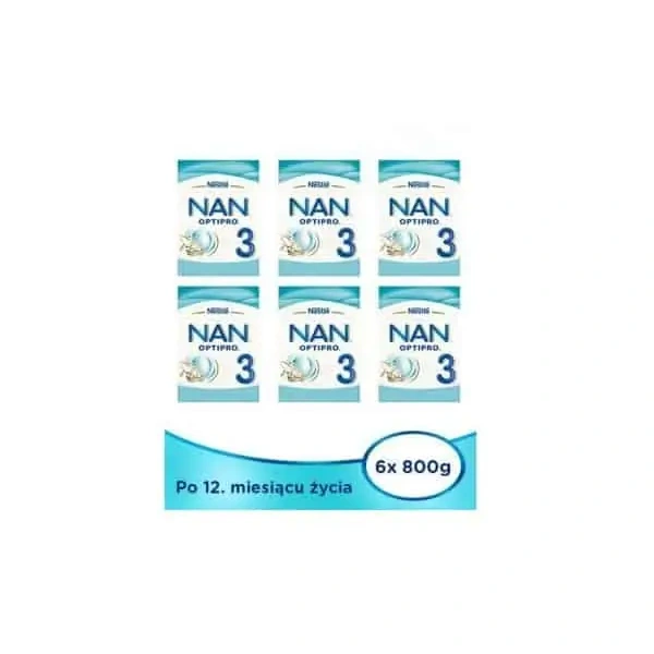 NESTLE NAN OptiPro 3 (Modified milk for children after 1 year of age) 6 x 800g