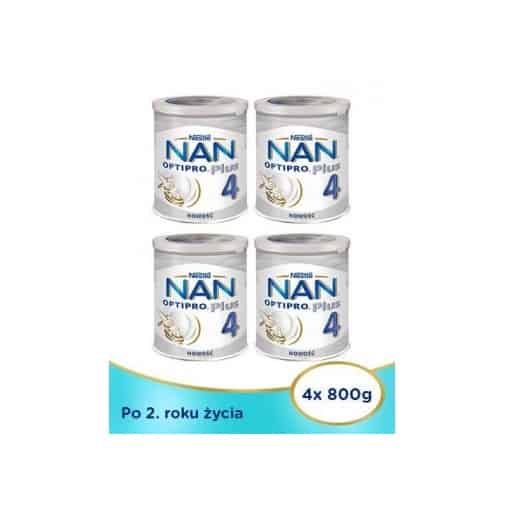 NESTLE NAN Optipro Plus 4 Mleko modyfikowane (Dla dzieci, po 2. roku życia) 4 x 800g