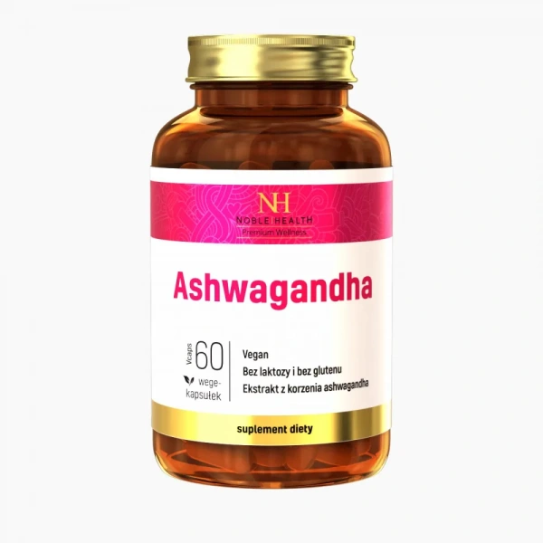 NOBLE HEALTH Ashwagandha (Witania ospała) 60 Kapsułek wegańskich
