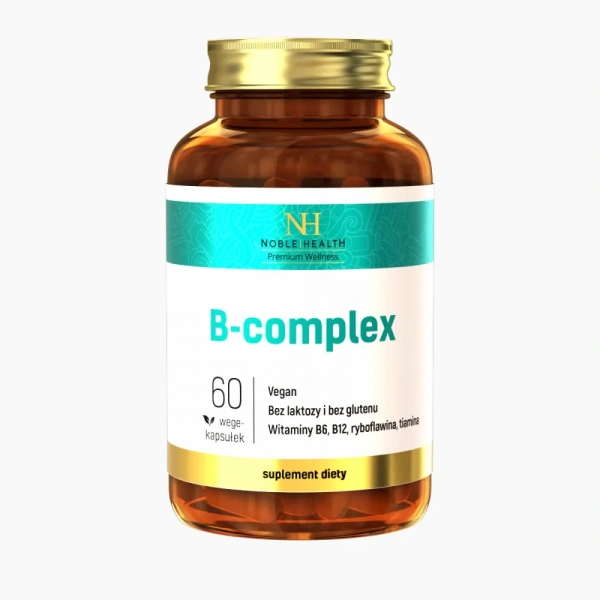 NOBLE HEALTH B-Complex (4 witaminy z grupy B) 60 Kapsułek wegetariańskich