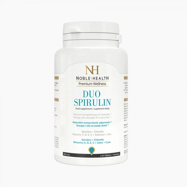 NOBLE HEALTH Duo Spirulin (Spirulina, Chlorella, Algae, Vitamins) 120 Tabletets
