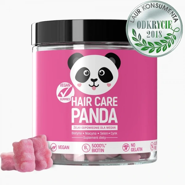 NOBLE HEALTH Hair Care Panda (Witaminy na włosy) około 60 Żelków