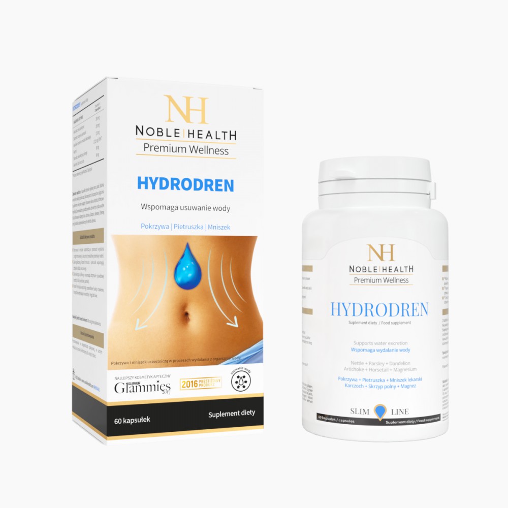NOBLE HEALTH Hydrodren (Wyrównuje poziom wody)  60 Kapsułek