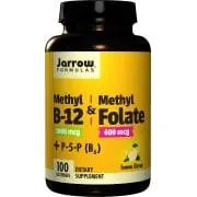 JARROW FORMULAS Methyl B12 / Methyl Folate (Metyl B12, Folian Metylu) 100 Pastylek do ssania