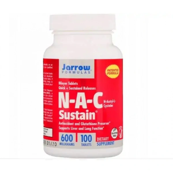 JARROW FORMULAS N-A-C Sustain (N-acetylo-L-cysteina) 100 Tabletek