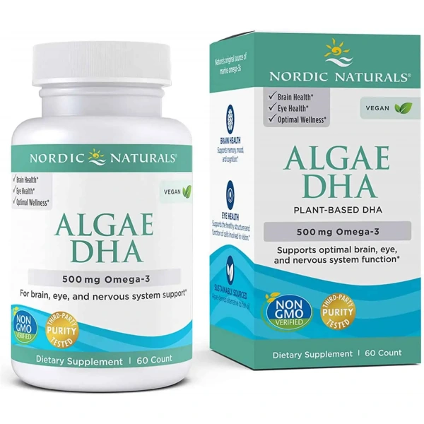 NORDIC NATURALS Algae DHA 500mg (Omega-3) 60 Kapsułek żelowych