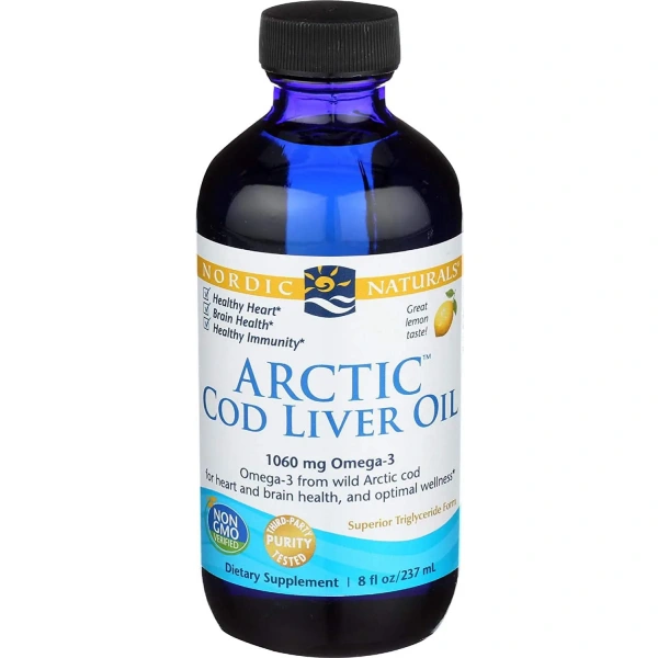 Nordic Naturals Arctic Cod Liver Oil 1060mg 237ml Lemon