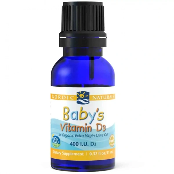 Nordic Naturals Baby's Vitamin D3 (Witamina D3 dla Niemowląt) 400IU - 11ml