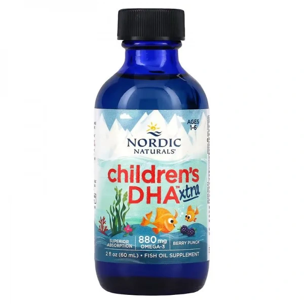 Nordic Naturals Children's DHA Xtra - Omega-3 for Kids ages 1-6 880mg  60 ml Berry