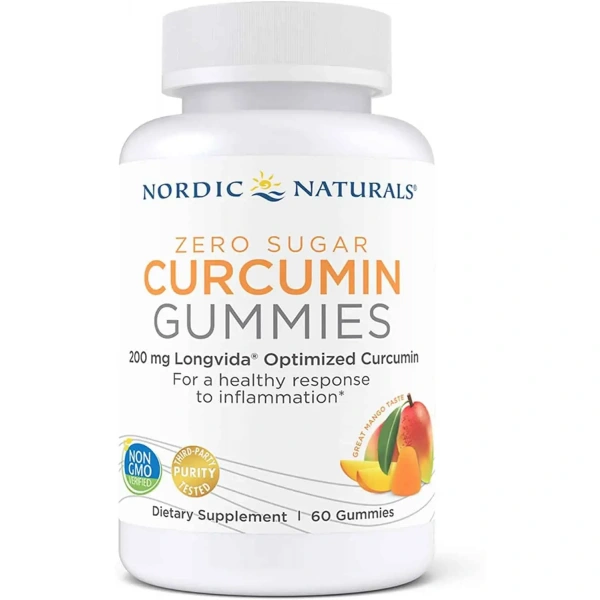 NORDIC NATURALS Curcumin Gummies (Turmeric, Inflammatory) 60 Mango Gels