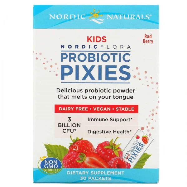 NORDIC NATURALS Nordic Flora Kids Probiotic Pixies (Probiotyk dla dzieci) 30 Saszetek