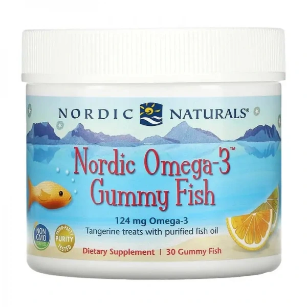 NORDIC NATURALS Nordic Omega-3 Gummies 124mg 30 Żelków Mandarynka