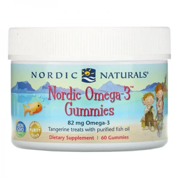 NORDIC NATURALS Nordic Omega-3 Gummies 82mg 60 Żelków Mandarynka