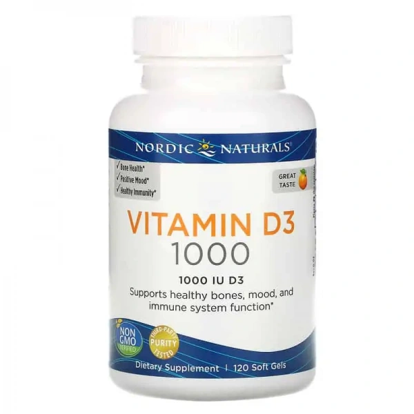 NORDIC NATURALS Nordic Vitamin D3 1000IU (Witamina D3) 120 Softgels