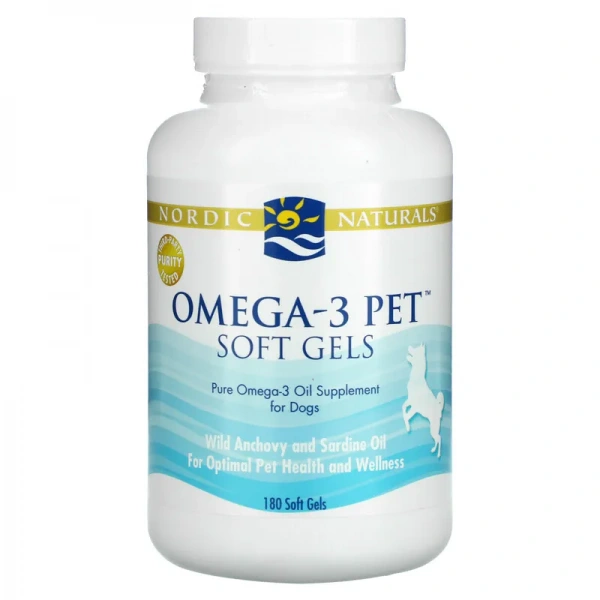 NORDIC NATURALS Omega-3 Pet (Suplement dla psów i kotów) 180 Kapsułek żelowych