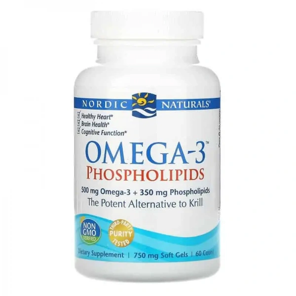 NORDIC NATURALS Omega-3 Phospholipids (Serce, Mózg) 60 Kapsułek żelowych