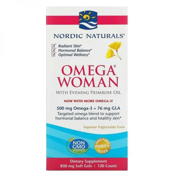 NORDIC NATURALS Omega Woman (Kwasy tłuszczowe dla Kobiet) 120 Kapsułek żelowych