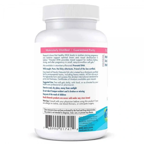 NORDIC NATURALS Prenatal DHA (Omega-3 EPA DHA + Vitamin D3) 90 capsules