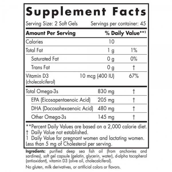 NORDIC NATURALS Prenatal DHA (Omega-3 EPA DHA + Vitamin D3) 90 capsules