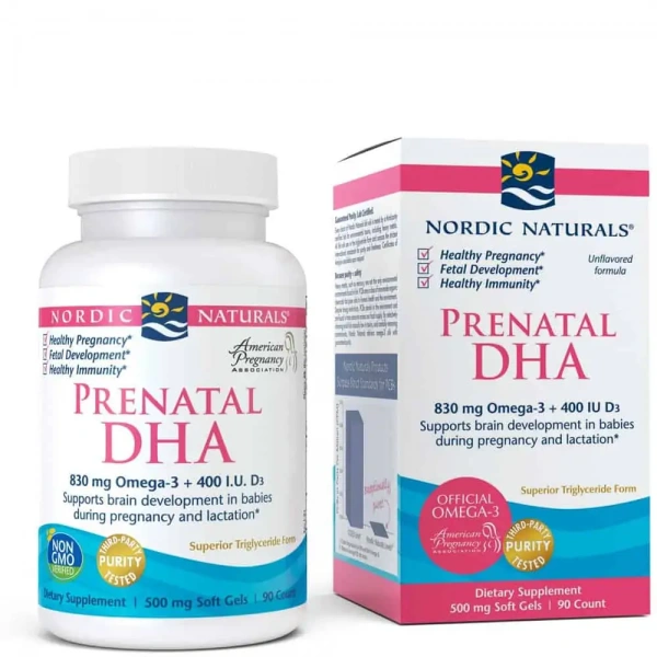 NORDIC NATURALS Prenatal DHA (Omega-3 EPA DHA + Witamina D3) 90 kapsułek