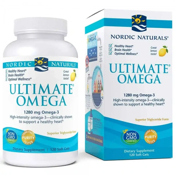 Nordic Naturals Ultimate Omega-3 1280mg (EPA DHA) 120 softgels Lemon