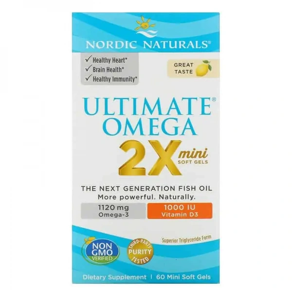 NORDIC NATURALS Ultimate Omega 2X Mini with Vitamin D3 60 Gel capsules