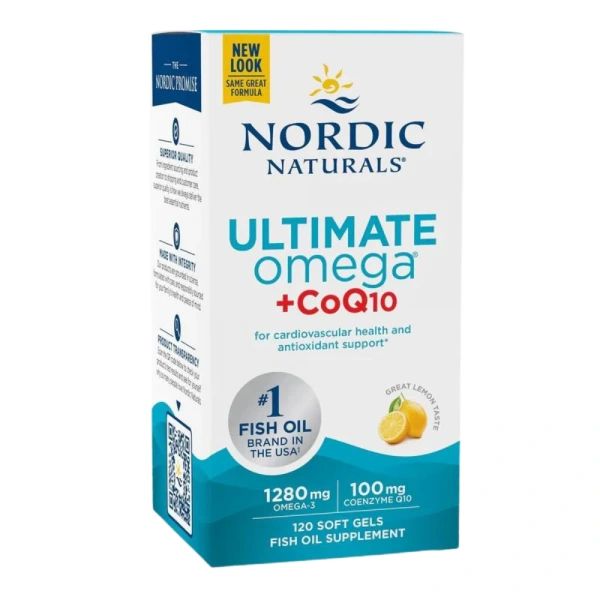 NORDIC NATURALS Ultimate Omega + CoQ10 100mg (Omega-3, Koenzym Q10) 120 Kapsułek żelowych