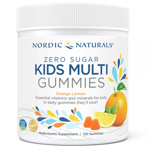 NORDIC NATURALS Zero Sugar Kids Multi Gummies (Multivitamin for children) 120 Gummies