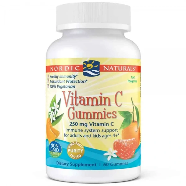 NORDIC NATURALS Vitamin C Gummies 250mg (Witamina C dla dzieci) 60 żelków owocowych