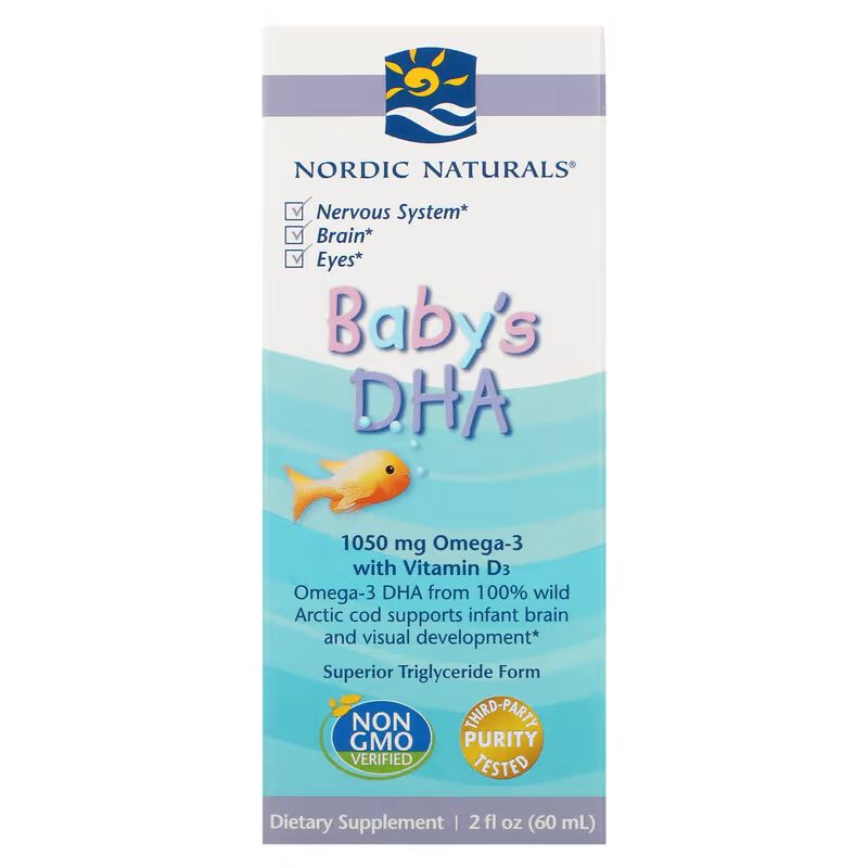 Nordic Naturals Baby's DHA - Omega-3 dla Dzieci z Witamina A i D3 - 60ml