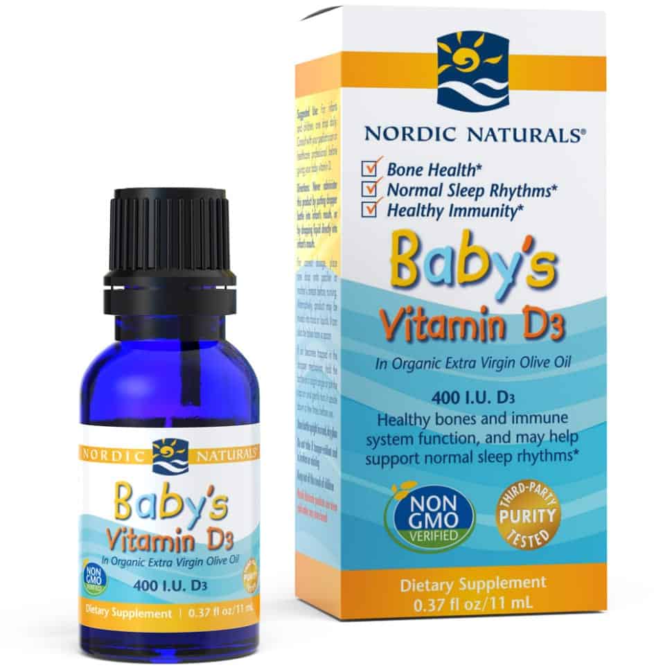 Nordic Naturals Babys Vitamin D3 Witamina D3 Dla Niemowląt 400iu 11ml