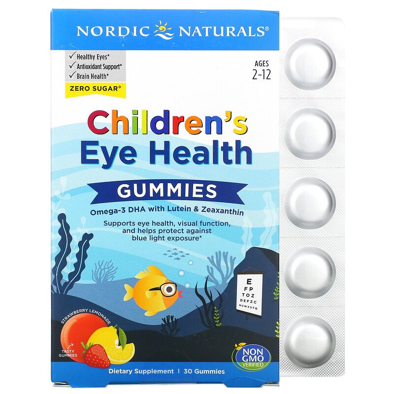 NORDIC NATURALS Childrens Eye Health (Wsparcie wzroku Dzieci) 30 Żelków