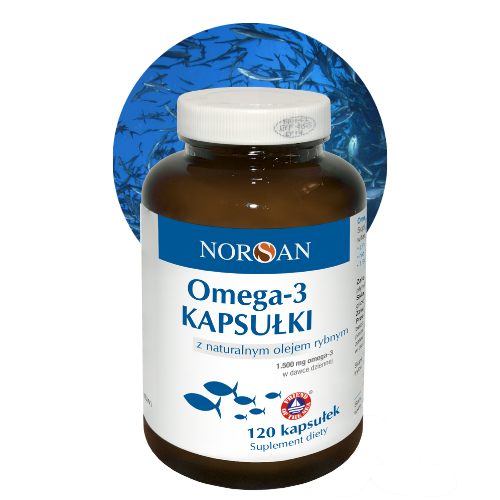 NORSAN Omega-3 1500mg (Praca serca, mózgu i oczu) 120 Kapsułek