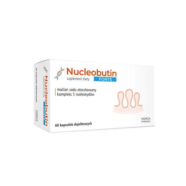 NORSA PHARMA Nucleobutin FORTE (Sodium Butyrate and Nucleotides) 60 Gastro-resistant Capsules