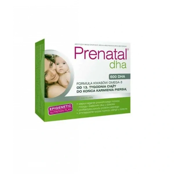 NUTROPHARMA Prenatal DHA (Kwasy tłuszczowe dla Kobiet od 13-tygodnia ciąży) 60 Kapsułek
