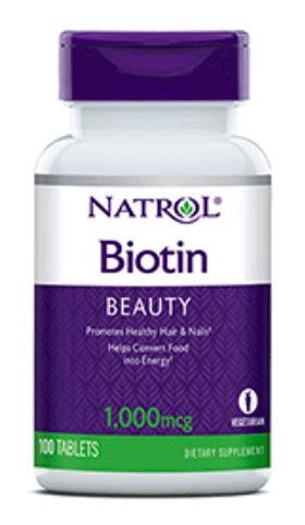 NATROL Biotin (Biotyna) 1000mcg - 100 tabletek wegetariańskich