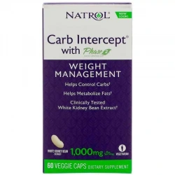 NATROL Carb Intercept with Phase 2 (Wspomaga Trawienie) - 60 kapsułek wegetariańskich