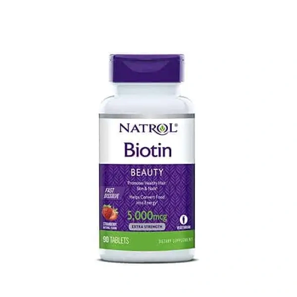 NATROL Biotin Fast Dissolve 5000mcg - 90 tablets