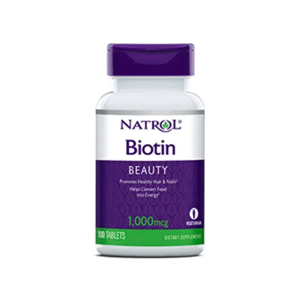 NATROL Biotin (Biotyna) 1000mcg - 100 tabletek wegetariańskich